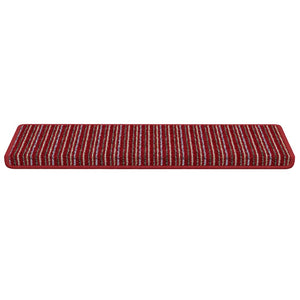 Tappetini per scale autoadesivi 15 pcs Rosso 65 x 21 x 4 cm 42011451