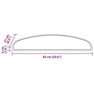 Tappetini per scale autoadesivi 15 pcs Antracite 65 x 21 x 4 cm 42011453