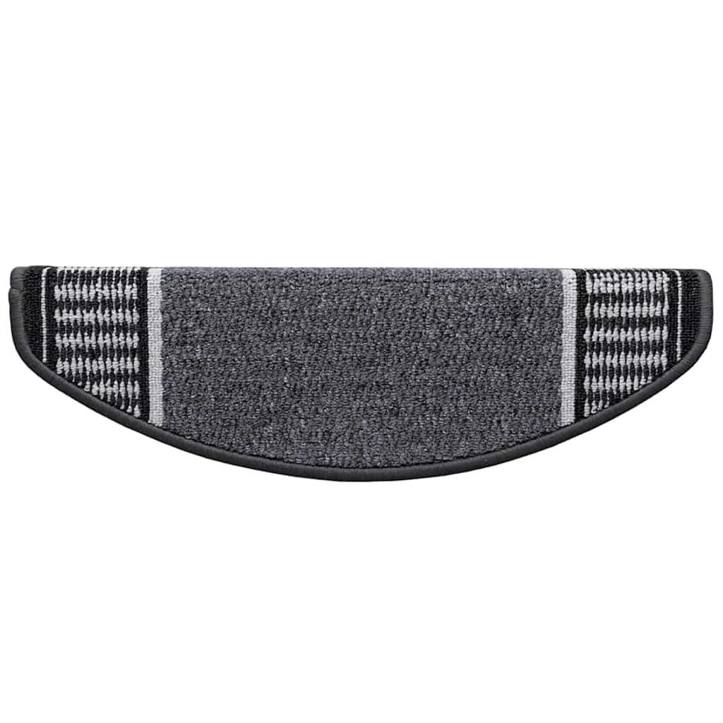 Tappetini per scale autoadesivi 15 pcs Antracite 65 x 21 x 4 cm 42011453