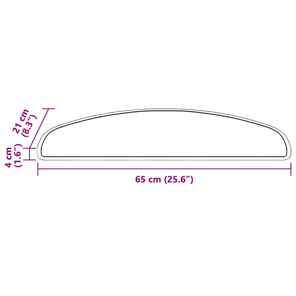 Tappetini per scale autoadesivi 15 pcs Marrone 65 x 21 x 4 cm 42011454