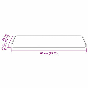 Tappetini per scale autoadesivi 15 pcs Antracite 65 x 21 x 4 cm 42011455