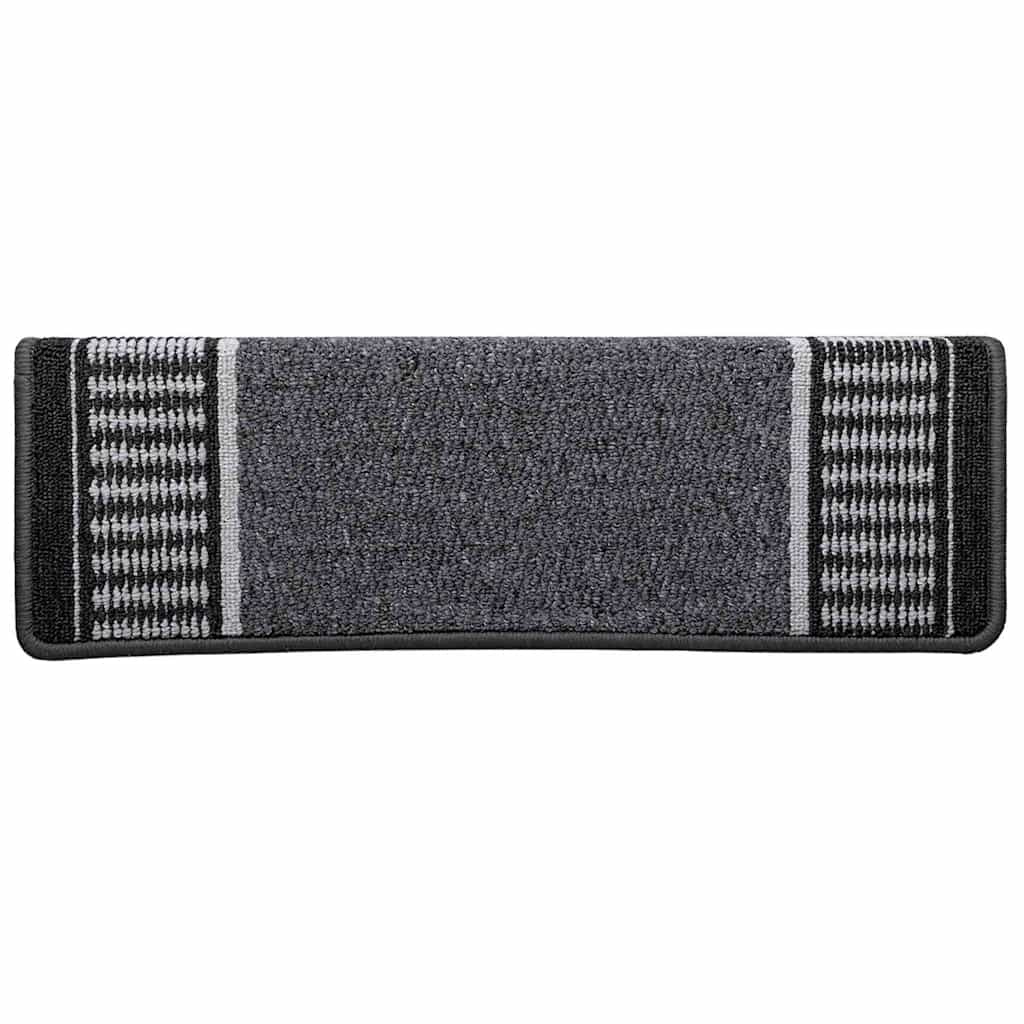 Tappetini per scale autoadesivi 15 pcs Antracite 65 x 21 x 4 cm 42011455