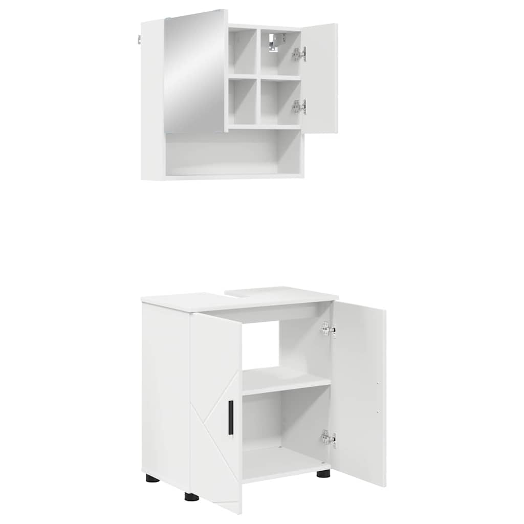 Set di mobili per il bagno 2 pcs Bianco 61 x 35 x 64 cm 3392933