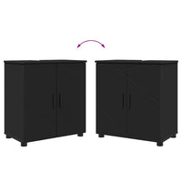 Set di mobili per il bagno con porta 2 pcs Nero 61 x 35 x 64 cm 3392934