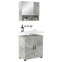Set di mobili per il bagno 2 pcs Grigio cemento 61 x 35 x 64 cm 3392936