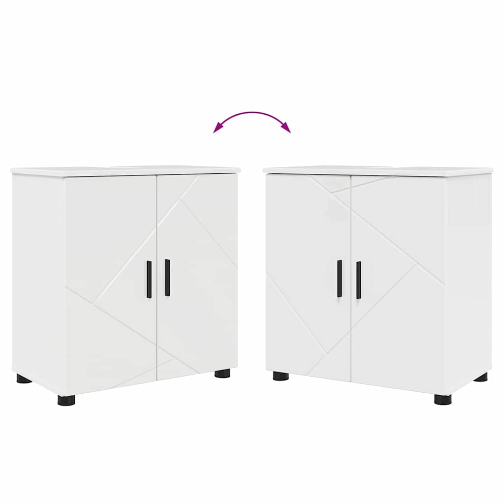 Set di mobili per il bagno 2 pcs Bianco lucido 61 x 35 x 64 cm 3392937