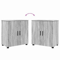 Set di mobili per il bagno 2 pcs Grigio sonoma 61 x 35 x 64 cm 3392939