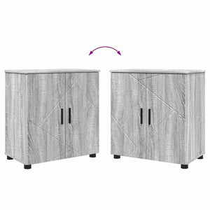 Set di mobili per il bagno 2 pcs Grigio sonoma 61 x 35 x 64 cm 3392939