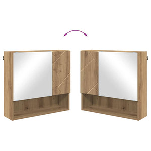 Set di mobili per il bagno con porta 2 pcs rovere artigianale 3392942