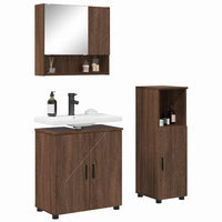 Set di mobili per il bagno 3 pcs Rovere marrone 61 x 35 x 64 cm 3392950