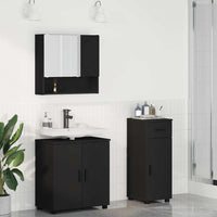 Set di mobili per il bagno con porta 3 pcs Nero 61 x 35 x 64 cm 3392954
