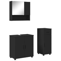 Set di mobili per il bagno con porta 3 pcs Nero 61 x 35 x 64 cm 3392954