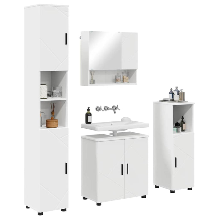 Set di mobili per il bagno 4 pcs Bianco 61 x 35 x 64 cm 3392963