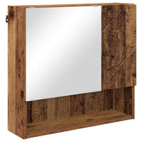 Set di mobili per il bagno con porta 4 pcs Legno vecchio