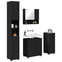 Set di mobili per il bagno con porta 4 pcs Nero 61 x 35 x 64 cm 3392974