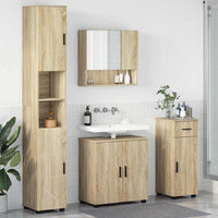 Set di mobili per il bagno 4 pcs rovere sonoma 61 x 35 x 64 cm 3392975