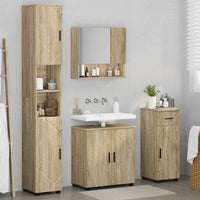 Set di mobili per il bagno 4 pcs rovere sonoma 61 x 35 x 64 cm 3392975