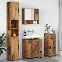 vidaXL Set di mobili per il bagno 4 pcs Legno vecchio 61 x 35 x 64 cm