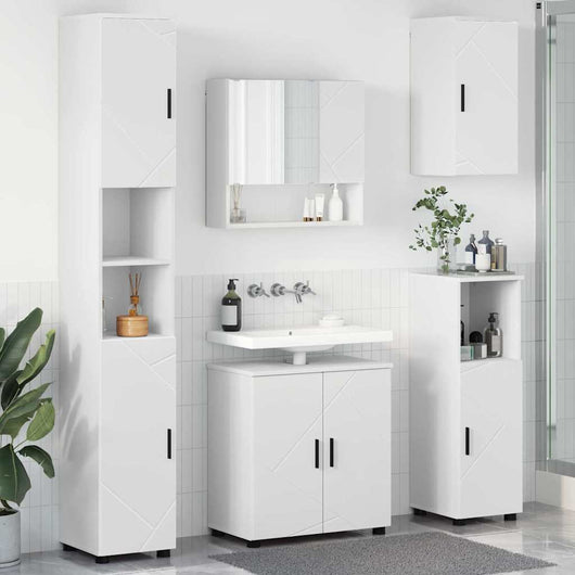 vidaXL Set di mobili per il bagno 5 pcs Bianco 61 x 35 x 64 cm