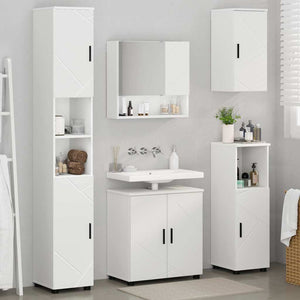 vidaXL Set di mobili per il bagno 5 pcs Bianco 61 x 35 x 64 cm