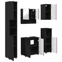 Set di mobili per il bagno con porta 5 pcs Nero 61 x 35 x 64 cm 3392984
