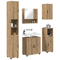 Set di mobili per il bagno con porta 5 pcs rovere artigianale 3392992