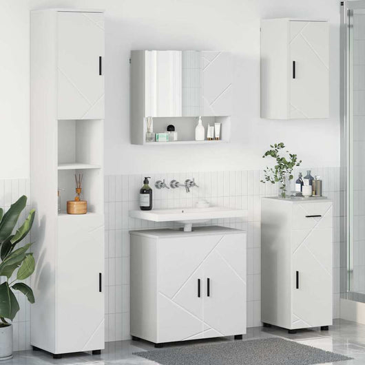 vidaXL Set di mobili per il bagno 5 pcs Bianco 61 x 35 x 64 cm
