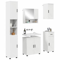 vidaXL Set di mobili per il bagno 5 pcs Bianco 61 x 35 x 64 cm