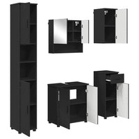Set di mobili per il bagno con porta 5 pcs Nero 61 x 35 x 64 cm 3392994