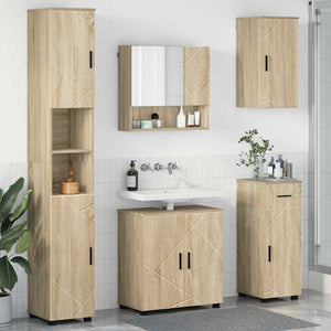 vidaXL Set di mobili per il bagno 5 pcs rovere sonoma 61 x 35 x 64 cm