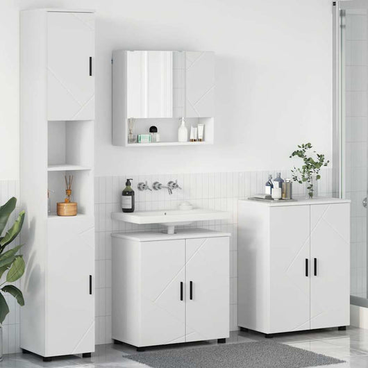 Set di mobili per il bagno 4 pcs Bianco 61 x 35 x 64 cm 3393003