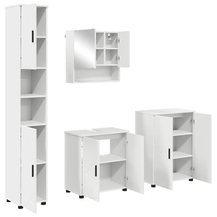 Set di mobili per il bagno 4 pcs Bianco 61 x 35 x 64 cm 3393003