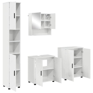 Set di mobili per il bagno 4 pcs Bianco lucido 61 x 35 x 64 cm 3393007