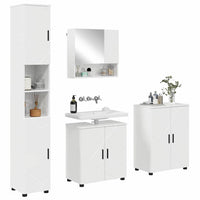 Set di mobili per il bagno 4 pcs Bianco lucido 61 x 35 x 64 cm 3393007