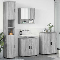 vidaXL Set di mobili per il bagno 4 pcs Grigio sonoma 61 x 35 x 64 cm