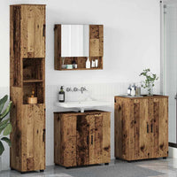 vidaXL Set di mobili per il bagno 4 pcs Legno vecchio 61 x 35 x 64 cm