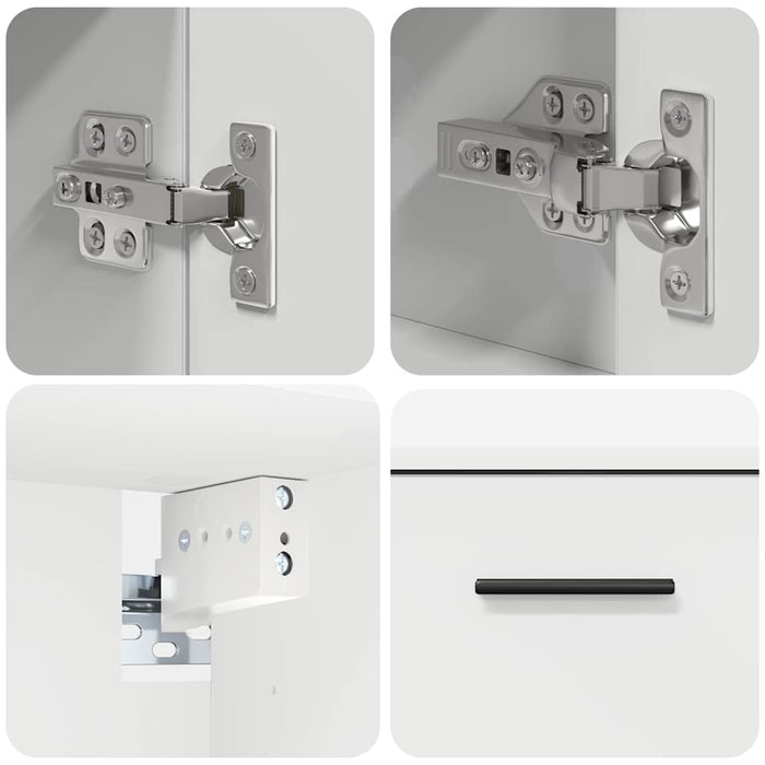 Set di mobili per il bagno 2 pcs Bianco 76.5 x 35 x 64 cm 3393013