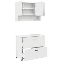 Set di mobili per il bagno 2 pcs Bianco 76.5 x 35 x 64 cm 3393013