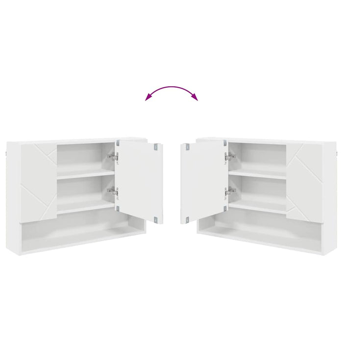 Set di mobili per il bagno 2 pcs Bianco 76.5 x 35 x 64 cm 3393013