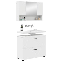 Set di mobili per il bagno 2 pcs Bianco 76.5 x 35 x 64 cm 3393013