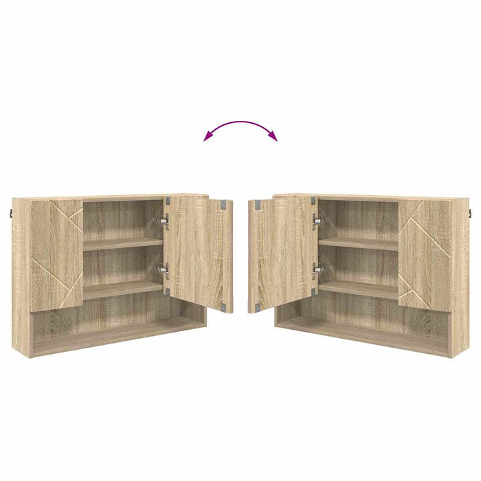 vidaXL Set di mobili per il bagno con cassetto 2 pcs rovere sonoma