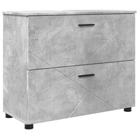 Set di mobili per il bagno con cassetto 2 pcs Grigio cemento
