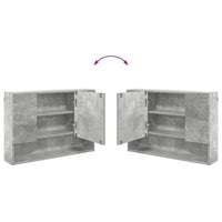 Set di mobili per il bagno con cassetto 2 pcs Grigio cemento 3393016