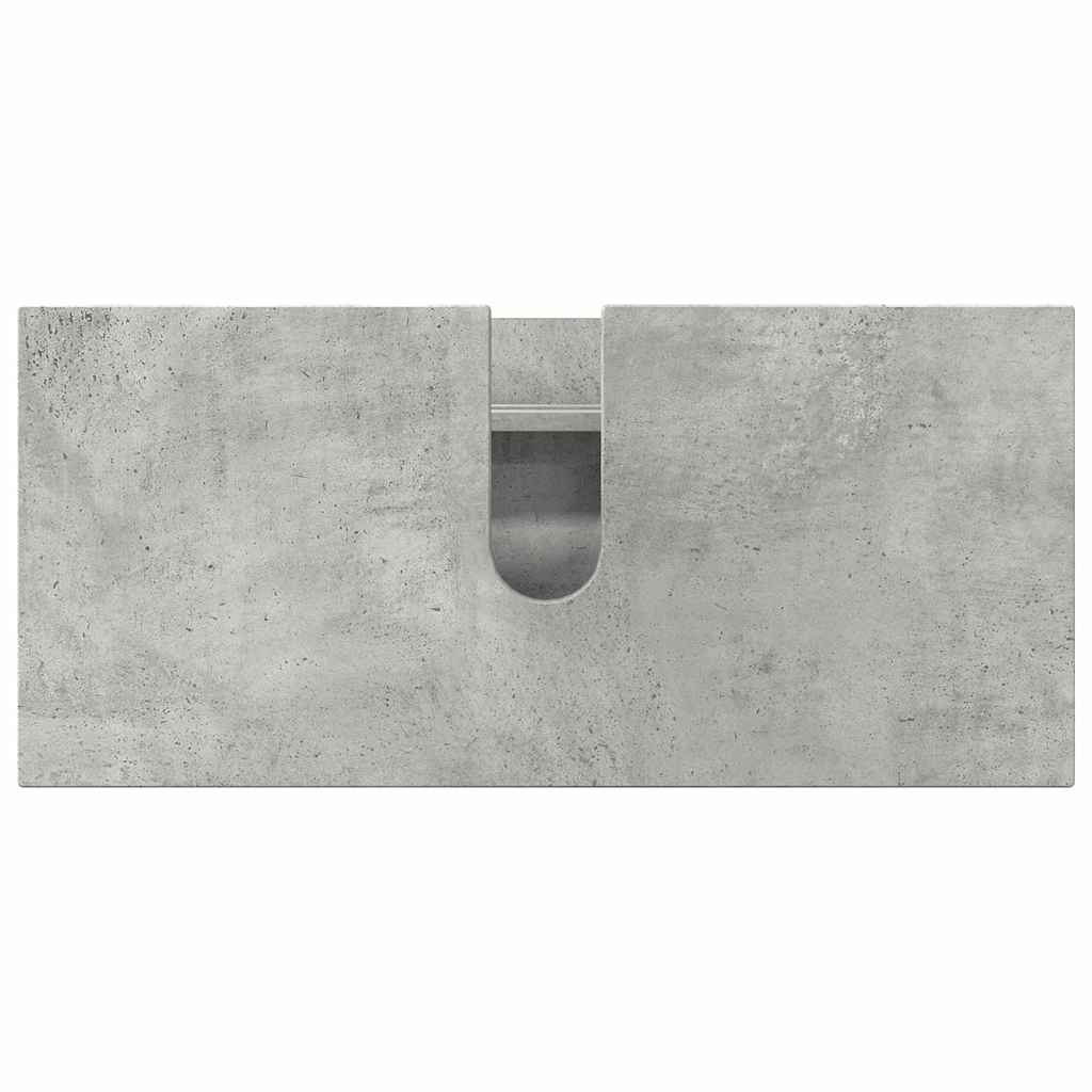 Set di mobili per il bagno con cassetto 2 pcs Grigio cemento
