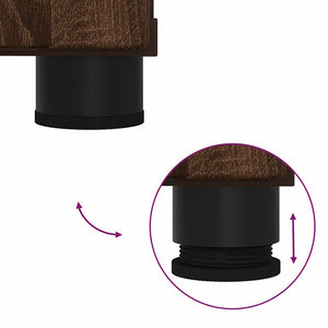 Set di mobili per il bagno con cassetto 2 pcs Rovere marrone 3393020