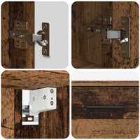 vidaXL Set di mobili per il bagno con cassetto 2 pcs Legno vecchio