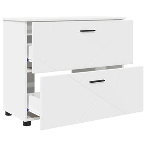 vidaXL Set di mobili per il bagno 3 pcs Bianco 76.5 x 35 x 64 cm