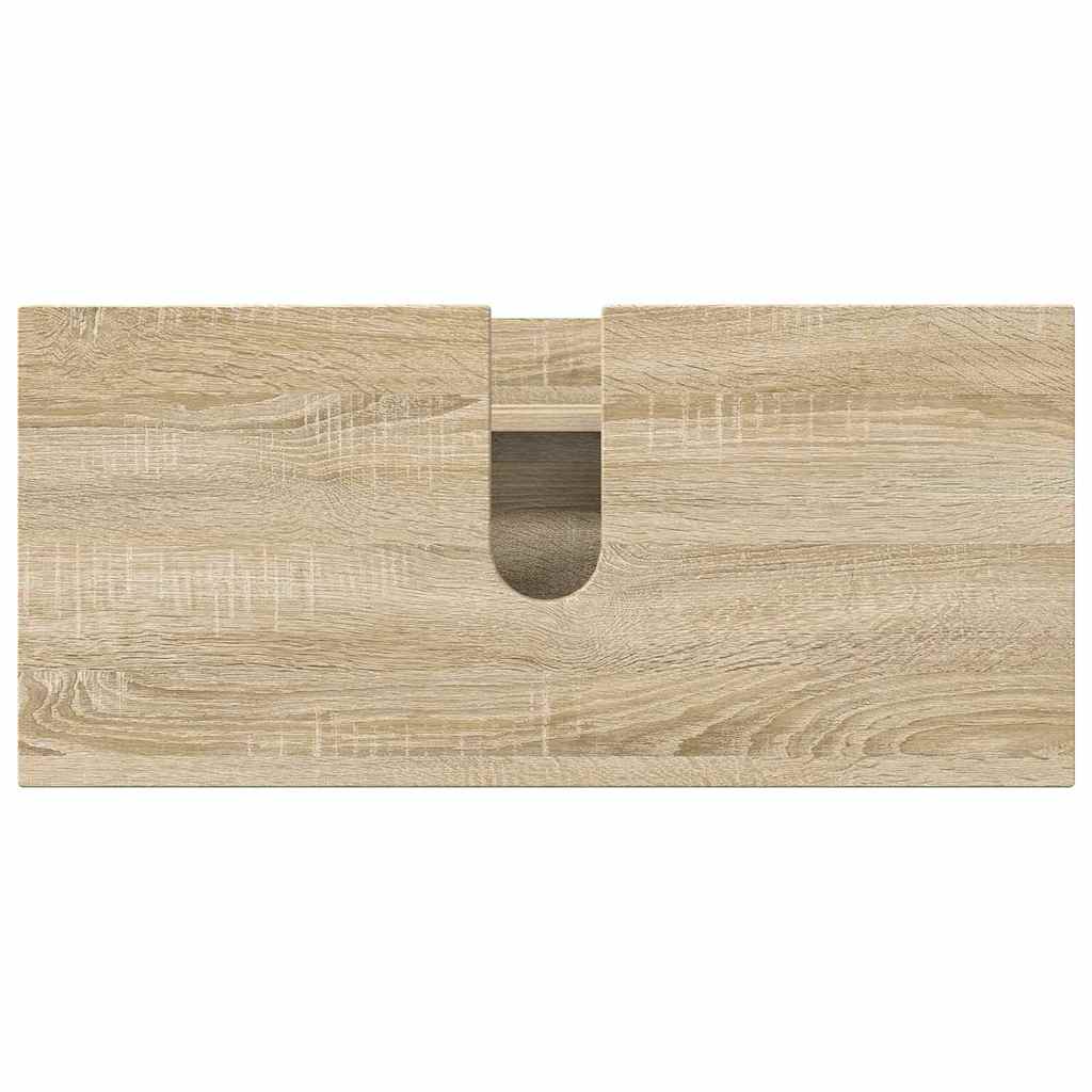 vidaXL Set di mobili per il bagno con cassetto 3 pcs rovere sonoma