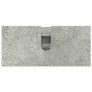 vidaXL Set di mobili per il bagno con cassetto 3 pcs Grigio cemento