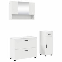 Set di mobili per il bagno 3 pcs Bianco 76.5 x 35 x 64 cm 3393033